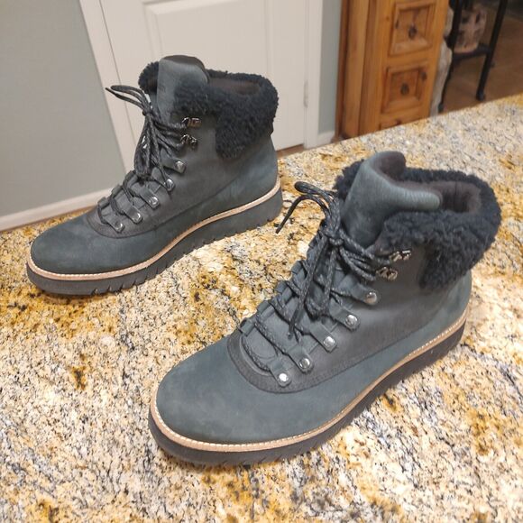 Cole Haan Zero Grand Explorer W07997 Black Leather Hiking Boots Women's Sz 9.5B - Picture 4 of 16